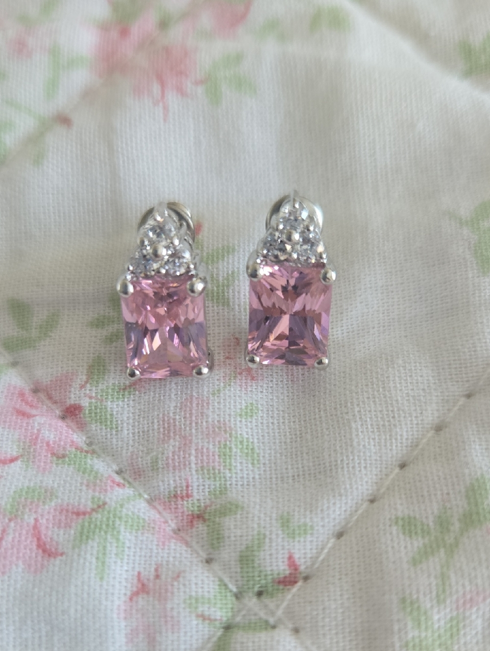 Pink Crystal Drop Earrings - Women Jewelry
